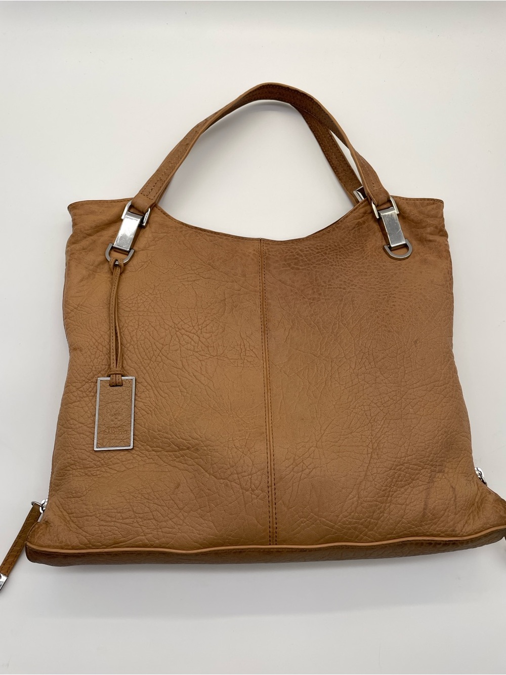 Vince Camuto Soft Leather Tan Large Shoulder Purse
